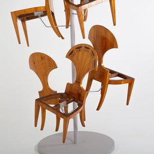 Biedermeier Fan Chairs, Danhauser Circle, Austria around 1820 - Ehrl Fine Art & Antiques