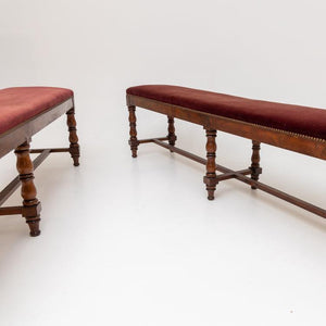Pair of Benches, circa 1900 - Ehrl Fine Art & Antiques
