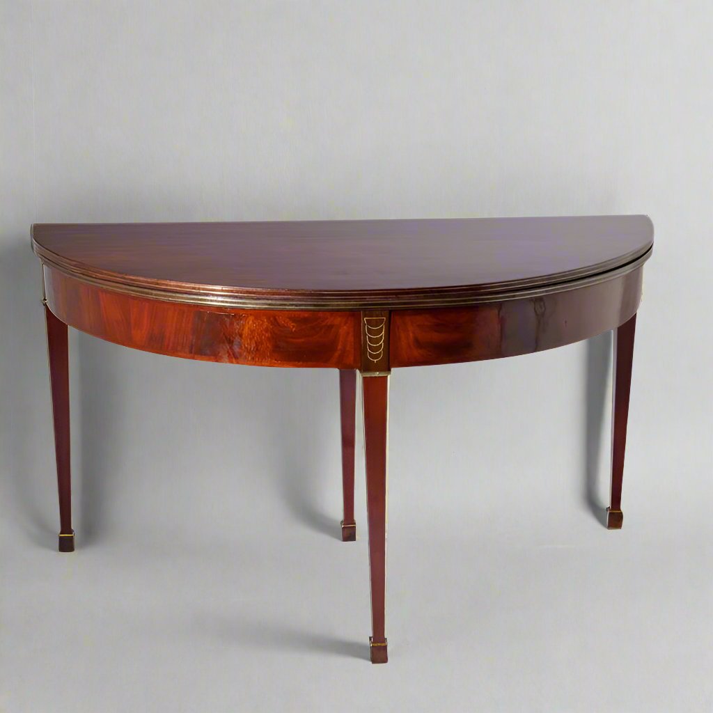 Louis Seize Demi Lunde Table by J.-J. Chapuis, Belgium Late 18th Century - Ehrl Fine Art & Antiques