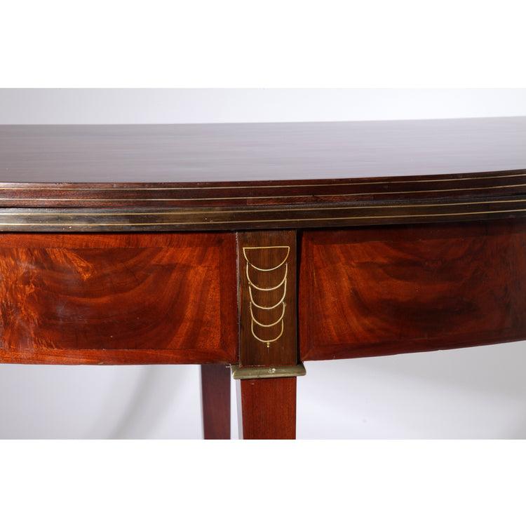 Louis Seize Demi Lunde Table by J.-J. Chapuis, Belgium Late 18th Century - Ehrl Fine Art & Antiques
