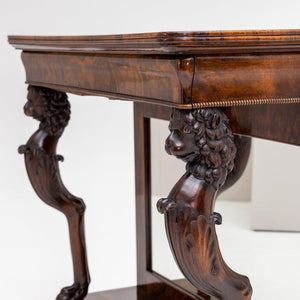 Console with Lion Heads, around 1830 - Ehrl Fine Art & Antiques