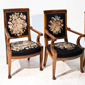 Empire Armchairs, France Early 19th Century - Ehrl Fine Art & Antiques