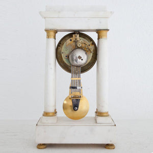 Charles X Mantle Clock, sig. Jeannest, Paris ca. 1830 - Ehrl Fine Art & Antiques