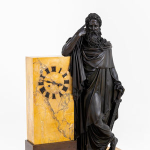 Bronze Mantel Clock, Restauration period France, Movement dated 1827. - Ehrl Fine Art & Antiques