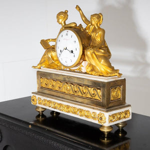 Pendule Clock “Studying the Tablets of the Law”, France, Paris circa 1770/80 - Ehrl Fine Art & Antiques