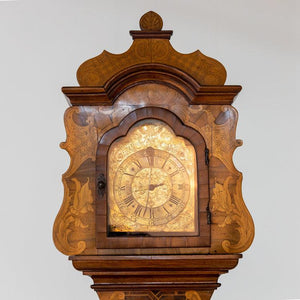 Baroque Grandfather Clock, sig. Hitzelberger, Eichstätt, Germany Late 18th Century - Ehrl Fine Art & Antiques