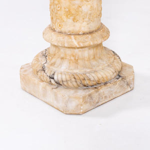 Fine carved alabaster column, around 1900s - Ehrl Fine Art & Antiques