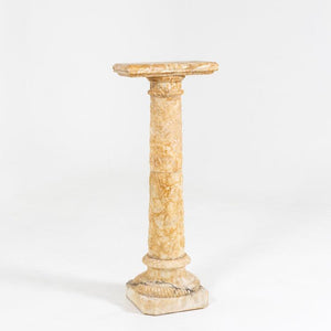 Fine carved alabaster column, around 1900s - Ehrl Fine Art & Antiques