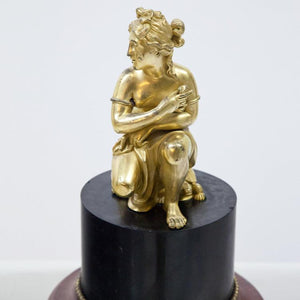 Venus with the turtle after Antoine Coysevox, probably France 19th Century marble, bronze fire-gilt - Ehrl Fine Art & Antiques