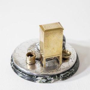Small Bronze and Metal Group as a Matchbox Container - Ehrl Fine Art & Antiques