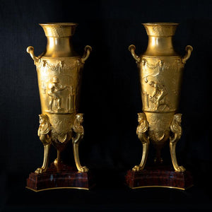Bronze Amphorae, Levillain & Barbedienne, France Late 19th Century - Ehrl Fine Art & Antiques