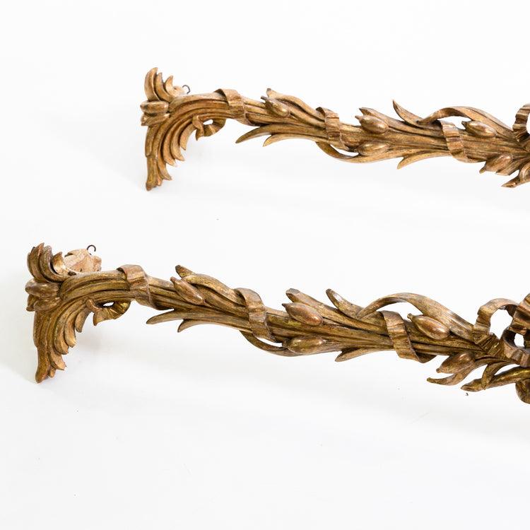 Giltwood Curtain Rods, Italy 19th Century - Ehrl Fine Art & Antiques