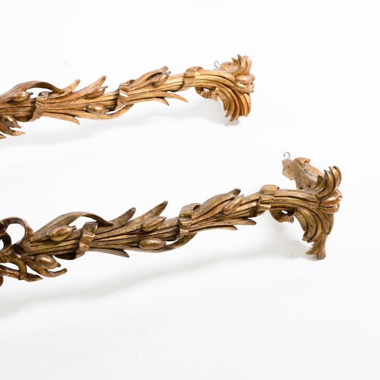 Giltwood Curtain Rods, Italy 19th Century - Ehrl Fine Art & Antiques