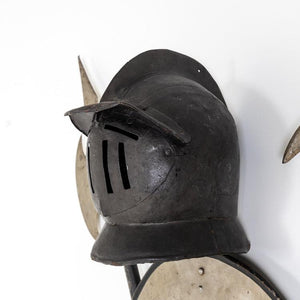 Iron Helmets with Escutcheons - Ehrl Fine Art & Antiques
