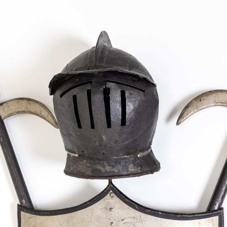 Iron Helmets with Escutcheons - Ehrl Fine Art & Antiques