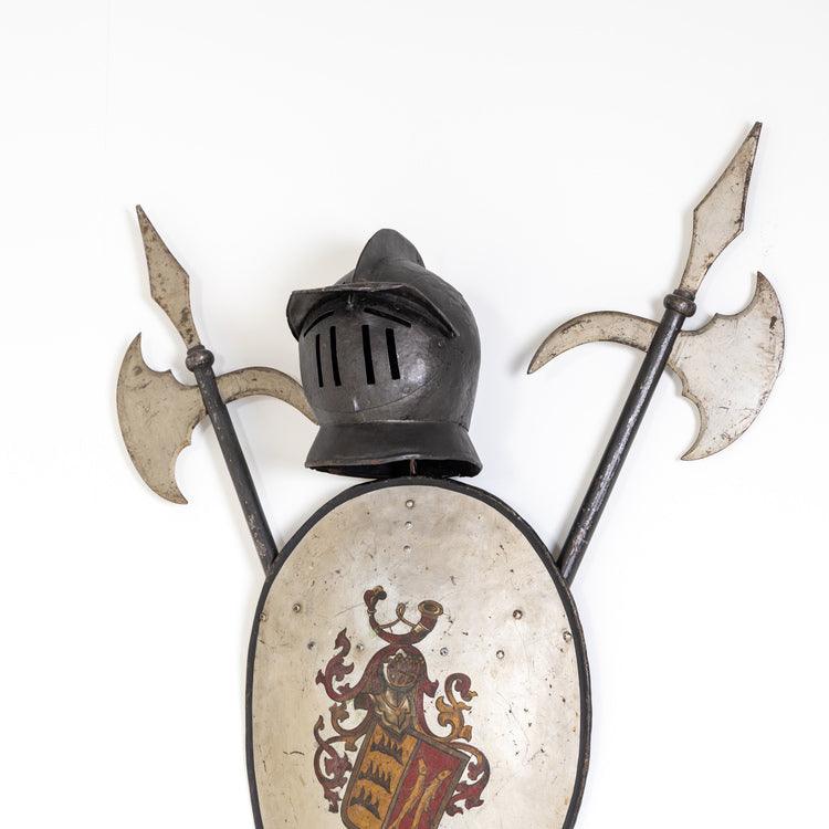 Iron Helmets with Escutcheons - Ehrl Fine Art & Antiques