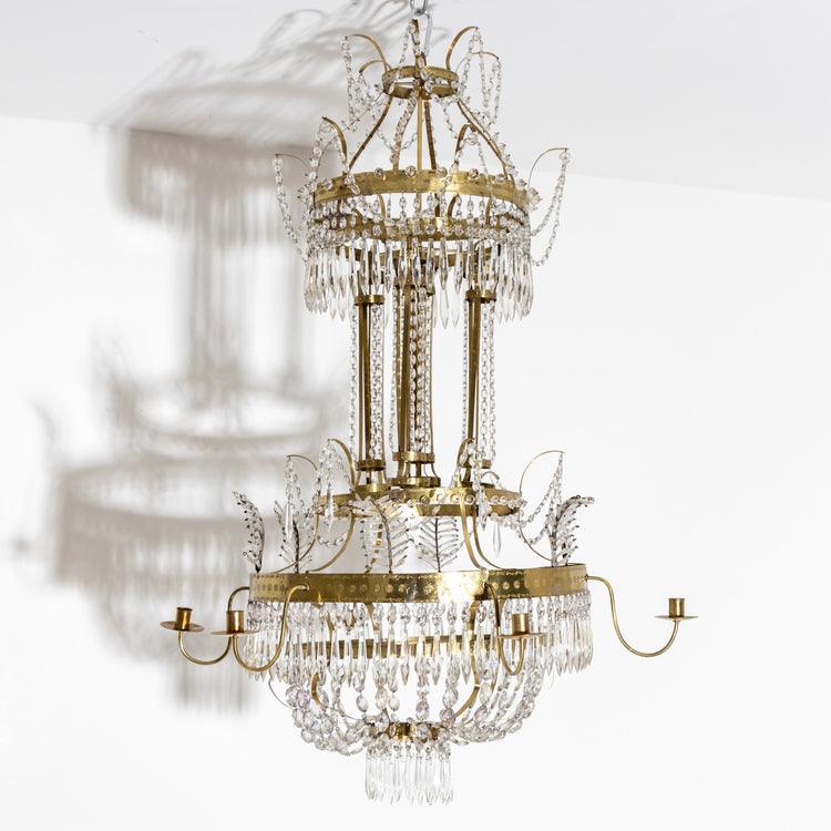 Crystal Chandelier, Sweden around 1800 - Ehrl Fine Art & Antiques