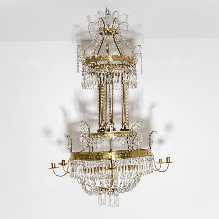 Crystal Chandelier, Sweden around 1800 - Ehrl Fine Art & Antiques