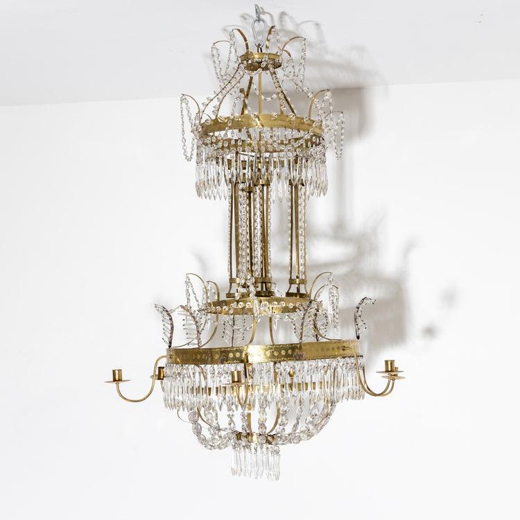 Crystal Chandelier, Sweden around 1800 - Ehrl Fine Art & Antiques
