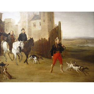 V. Arviol, Riding Hunters, dated 1837 - Ehrl Fine Art & Antiques