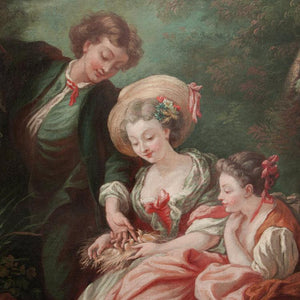 Rococo Society at a Pond, France 18th Century - Ehrl Fine Art & Antiques