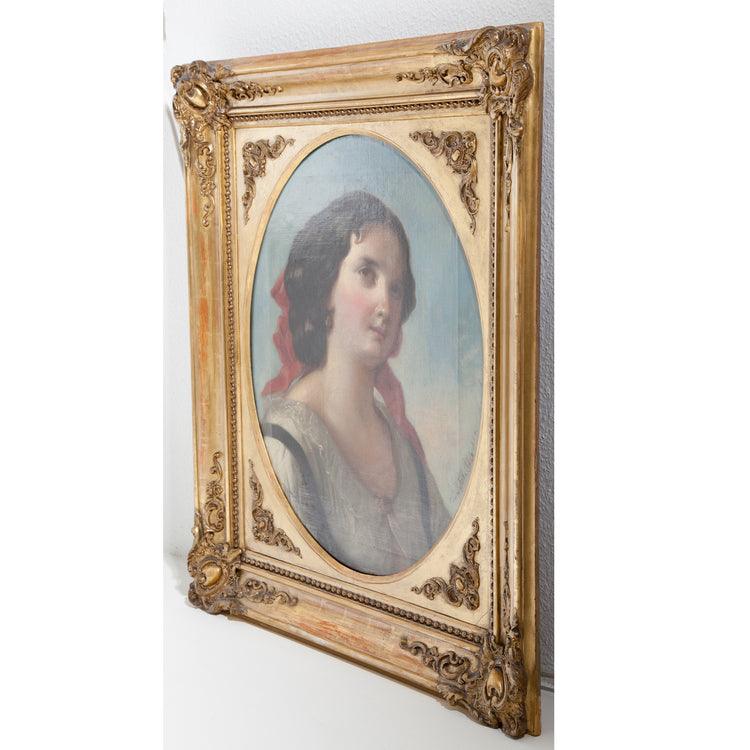 Friedrich Schilcher, Biedermeier Portrait of a young Woman, Vienna 19th Century - Ehrl Fine Art & Antiques
