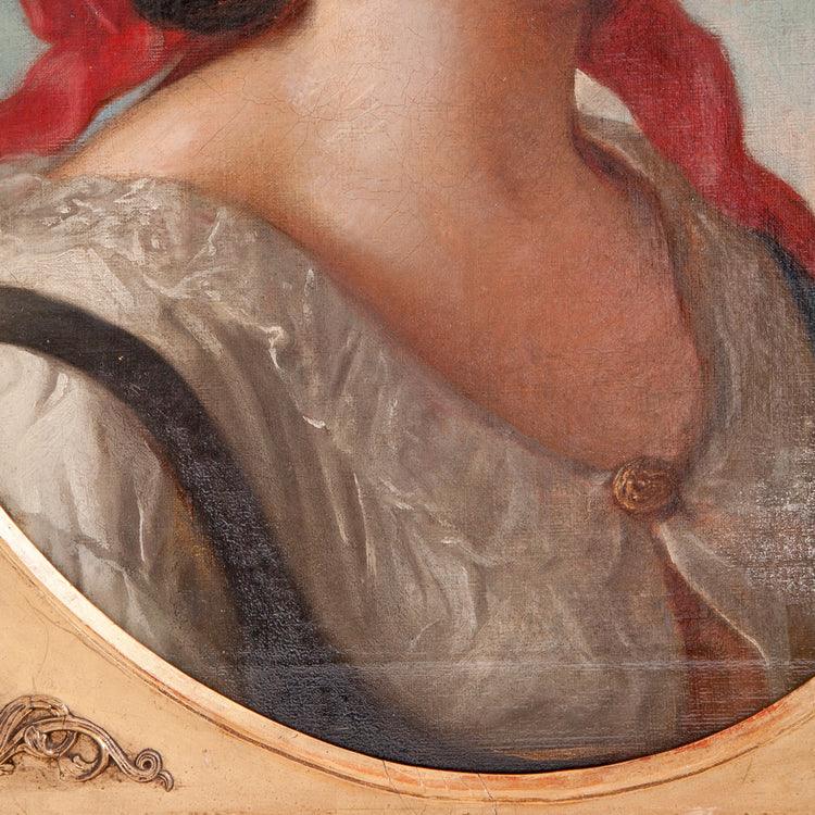 Friedrich Schilcher, Biedermeier Portrait of a young Woman, Vienna 19th Century - Ehrl Fine Art & Antiques