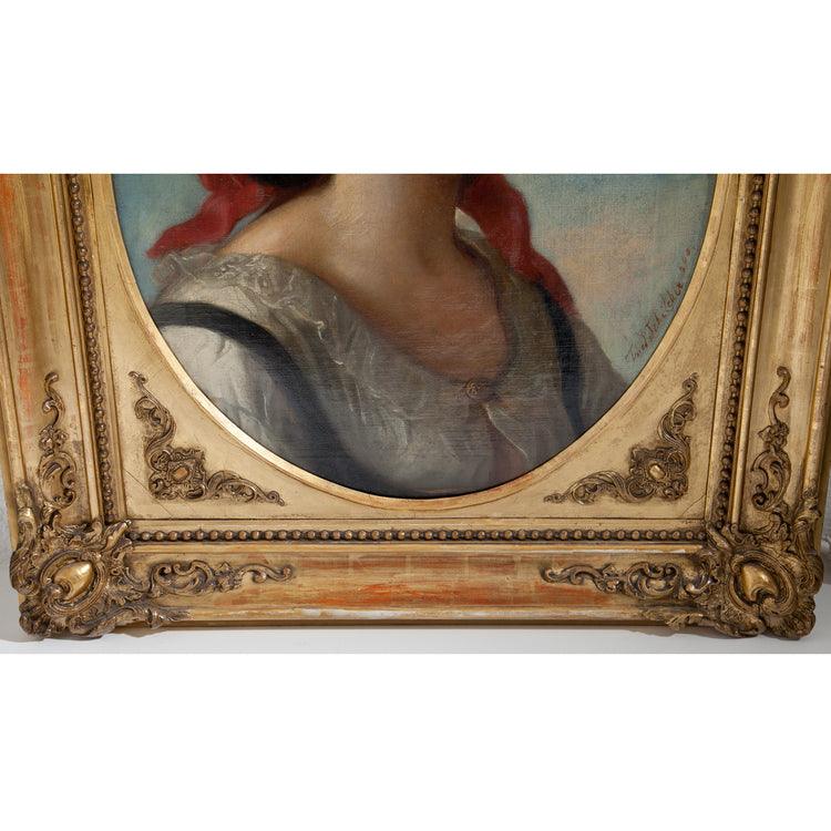 Friedrich Schilcher, Biedermeier Portrait of a young Woman, Vienna 19th Century - Ehrl Fine Art & Antiques