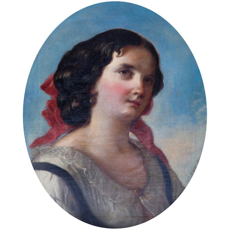Friedrich Schilcher, Biedermeier Portrait of a young Woman, Vienna 19th Century - Ehrl Fine Art & Antiques