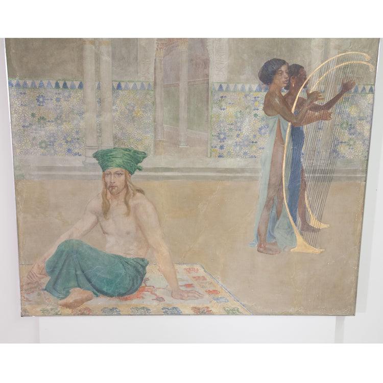 Cycle of paintings after Wieland's Oberon by Josef Engelhart, Vienna 1900 - Ehrl Fine Art & Antiques