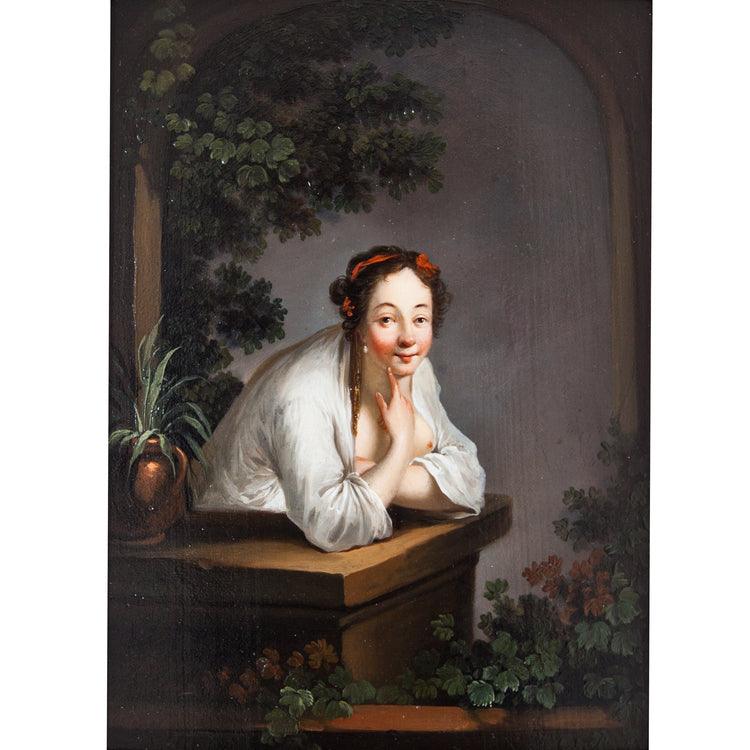 C.W.E. Dietrich gen. Dietricy (attr.), Pendant Window Paintings, 18th Century - Ehrl Fine Art & Antiques