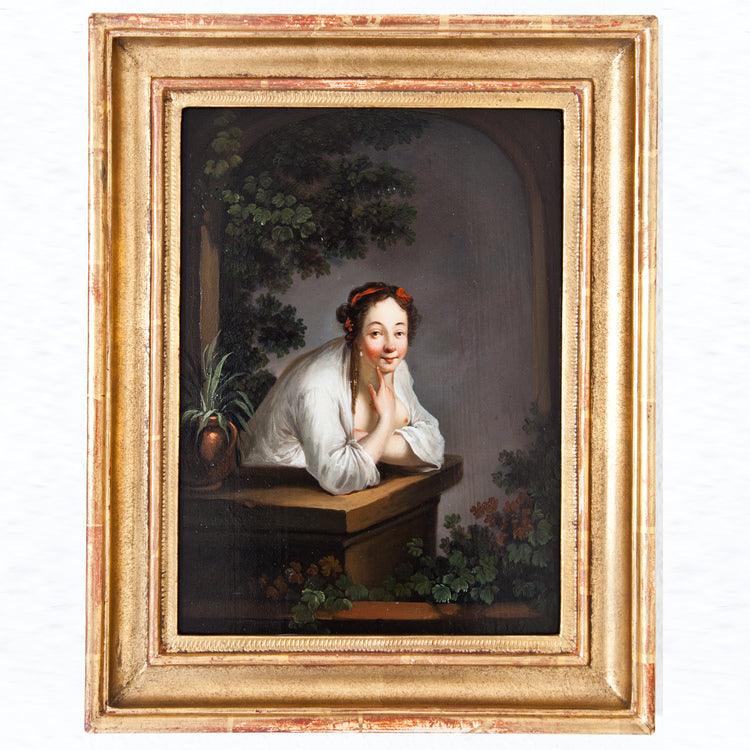 C.W.E. Dietrich gen. Dietricy (attr.), Pendant Window Paintings, 18th Century - Ehrl Fine Art & Antiques