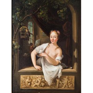 C.W.E. Dietrich gen. Dietricy (attr.), Pendant Window Paintings, 18th Century - Ehrl Fine Art & Antiques