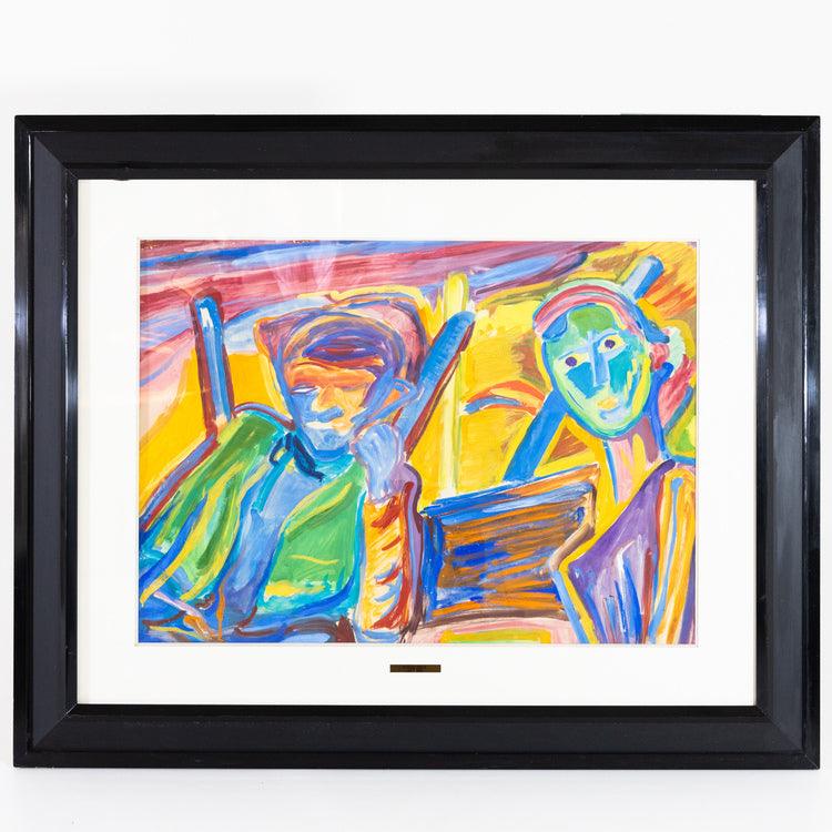 Wilhelm Ohm (1905-1965), Double Portrait with Chairs, circa 1950 - Ehrl Fine Art & Antiques