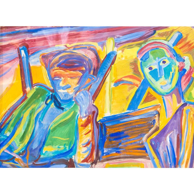 Wilhelm Ohm (1905-1965), Double Portrait with Chairs, circa 1950 - Ehrl Fine Art & Antiques