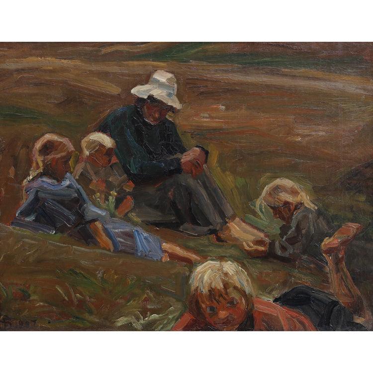 Fritz Syberg (1862-1939), Family in the Dunes, 1907. - Ehrl Fine Art & Antiques