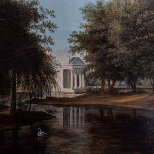 Landscape Garden with Classicist Temple, German or English around 1800 - Ehrl Fine Art & Antiques