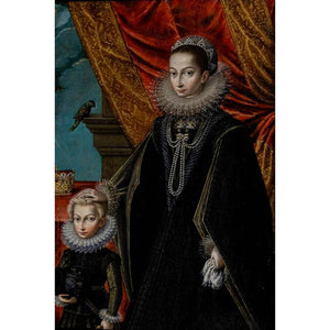Portrait of a Lady with Child, Flemish Master of the 17th Century, dated 1617 - Ehrl Fine Art & Antiques