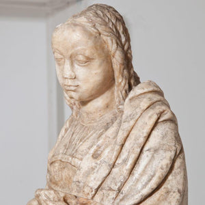 Alabaster Madonna, Northern France, 16th Century - Ehrl Fine Art & Antiques