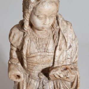 Alabaster Madonna, Northern France, 16th Century - Ehrl Fine Art & Antiques