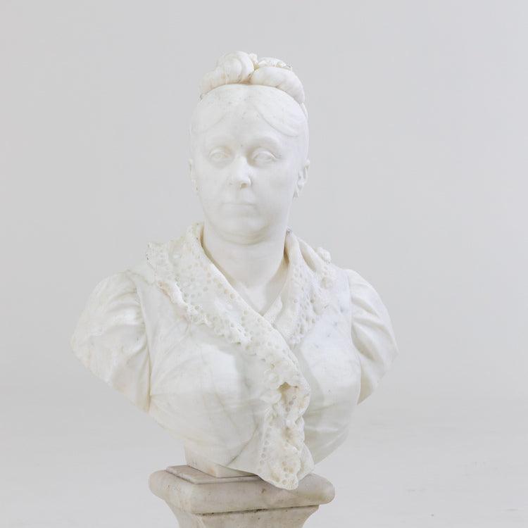 Marble bust of a Lady, Italy19th Century - Ehrl Fine Art & Antiques