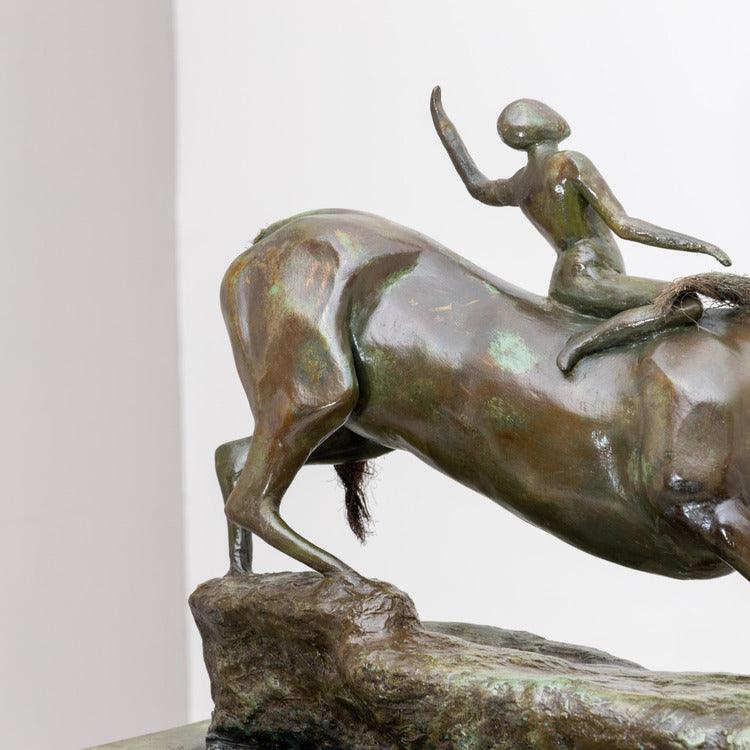 Bronze modernist plaster sculpture, probably France mid-20th century - Ehrl Fine Art & Antiques