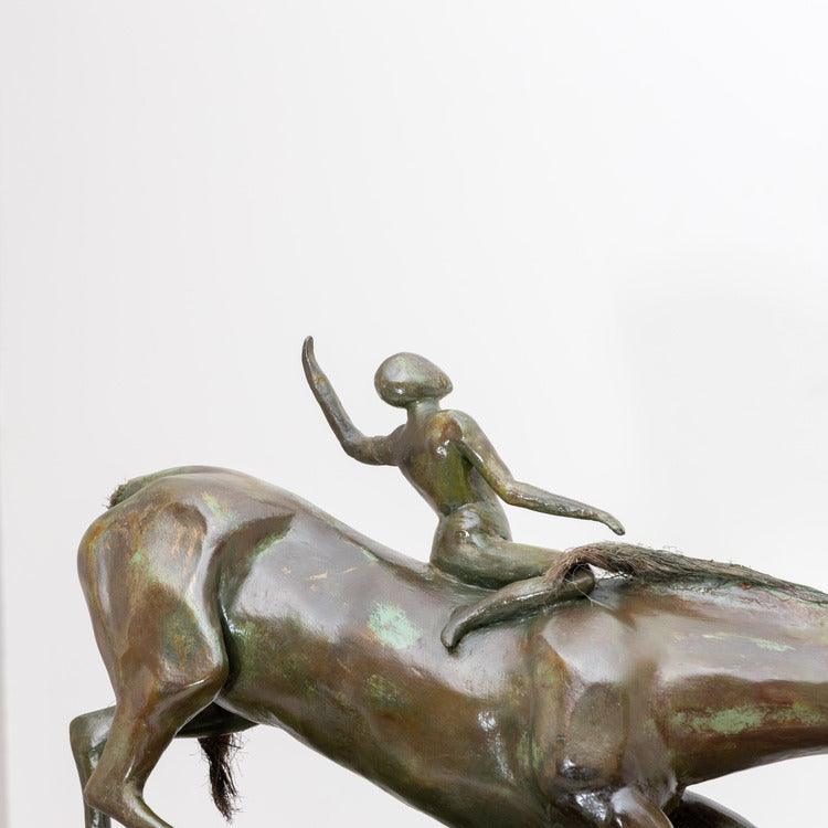Bronze modernist plaster sculpture, probably France mid-20th century - Ehrl Fine Art & Antiques