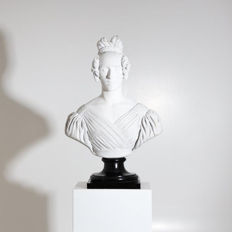 Portrait Bust of a Lady, dated 1837 - Ehrl Fine Art & Antiques