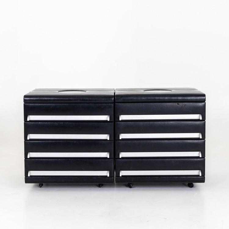 Leather covered filing cabinets, late 20th century - Ehrl Fine Art & Antiques