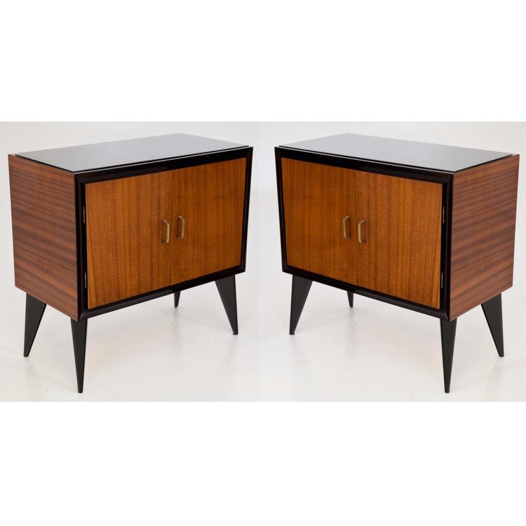 Commode and Bedside Table Ensemble, Italy Mid-20th Century - Ehrl Fine Art & Antiques