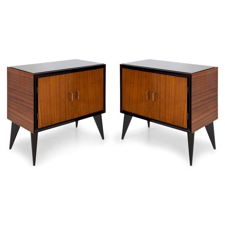 Commode and Bedside Table Ensemble, Italy Mid-20th Century - Ehrl Fine Art & Antiques