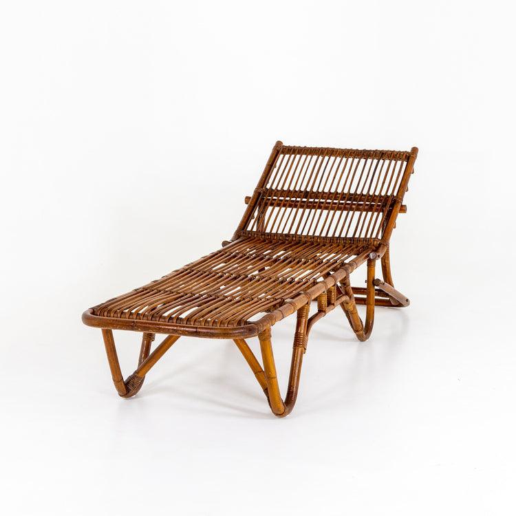 Rattan Chaise Longue, Italy mid 20th century - Ehrl Fine Art & Antiques
