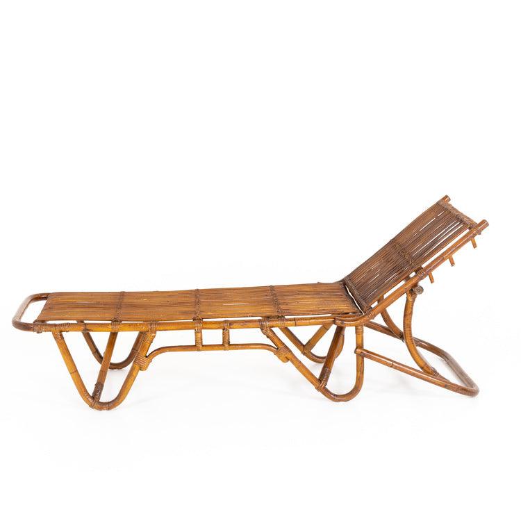 Rattan Chaise Longue, Italy mid 20th century - Ehrl Fine Art & Antiques