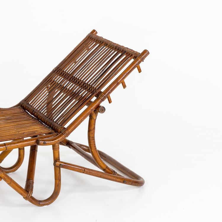 Rattan Chaise Longue, Italy mid 20th century - Ehrl Fine Art & Antiques